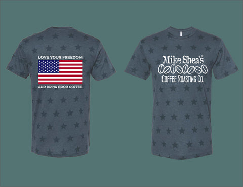Mike Shea's Coffee Roasting- Specialty Tee- Freedom(Denim)- Short Sleeves