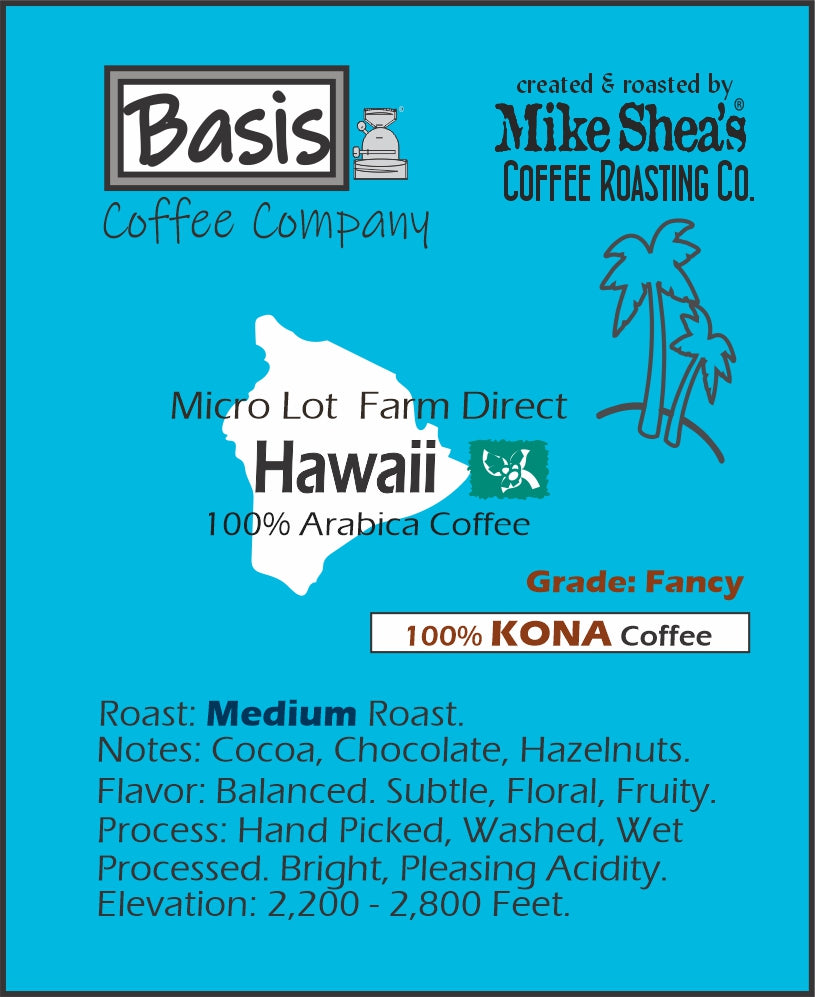 Hawaiian Kona Fancy Medium- 6 oz.