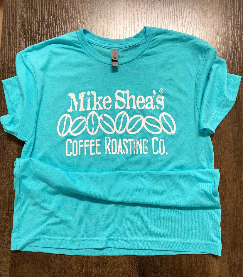 Mike Shea's Coffee Roasting- Original Tee- Tahiti Blue- Short Sleeves